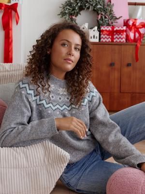 Kerstrui familie capsulecollectie gemêleerd grijs