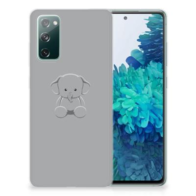 Samsung Galaxy S20 FE Telefoonhoesje met Naam Grijs Baby Olifant Samsung Galaxy S20 FE Telefoonhoesje met Naam Grijs Baby Olifant