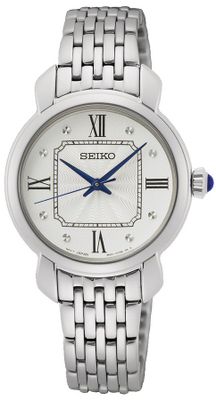 Seiko SUR497P1 Horloge staal zilverkleurig-wit 29,2 mm