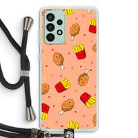 Chicken 'n Fries: Samsung Galaxy A52s 5G Transparant Hoesje met koord