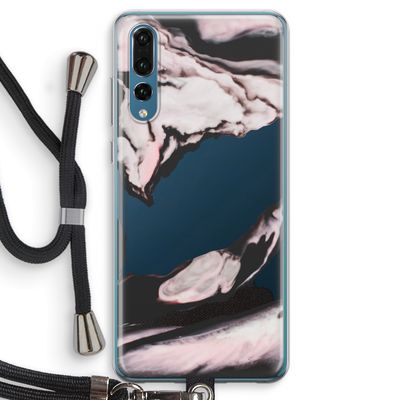 Roze stroom: Huawei P20 Pro Transparant Hoesje met koord