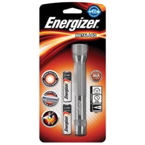 Energizer zaklamp Metal LED 2AA, inclusief 2 AA batterijen, op blister