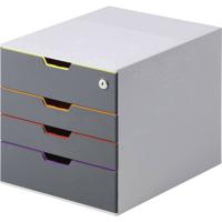 Durable VARICOLOR 4 SAFE - 7606 760627 Ladebox Grijs DIN A4, DIN C4, Folio, Letter Aantal lades: 4