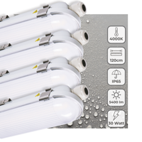 4 PACK - LED&apos;s Light Pro TL armatuur 120 cm - Energielabel B - Dimbaar licht - 5400 lm