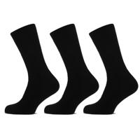 Basset Merinowollen Sokken Comfort 3-pack Zwart-39/42