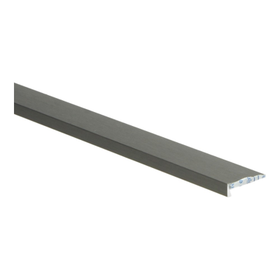 Hoeklijn zelfklevend 4 mm t.b.v. PVC klik RVS geborsteld - 300 cm