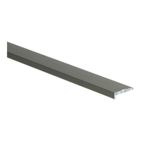 Hoeklijn zelfklevend 4 mm t.b.v. PVC klik RVS geborsteld - 300 cm