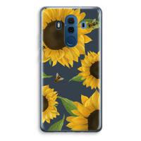 Sunflower and bees: Huawei Mate 10 Pro Transparant Hoesje - thumbnail