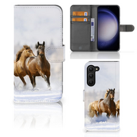 Samsung Galaxy S23 Plus Telefoonhoesje met Pasjes Paarden