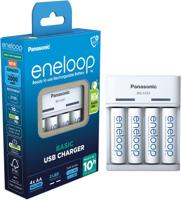 Panasonic USB lader BQ-CC61 + 4 Eneloop AA batterijen