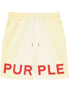 Purple Brand short de sport Jumbo à logo imprimé - Jaune