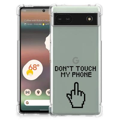 Google Pixel 6A Anti Shock Case Finger Don't Touch My Phone