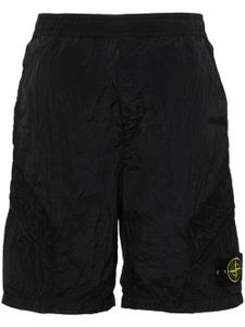 Stone Island short à patch Compass - Noir