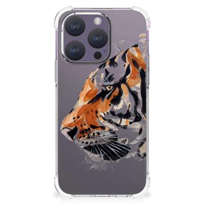 Back Cover iPhone 15 Pro Watercolor Tiger Back Cover iPhone 15 Pro Watercolor Tiger