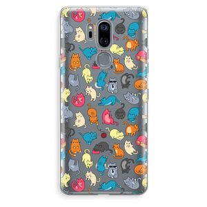 Kleurrijke katten: LG G7 Thinq Transparant Hoesje