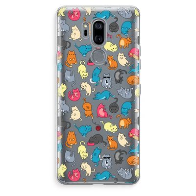 Kleurrijke katten: LG G7 Thinq Transparant Hoesje