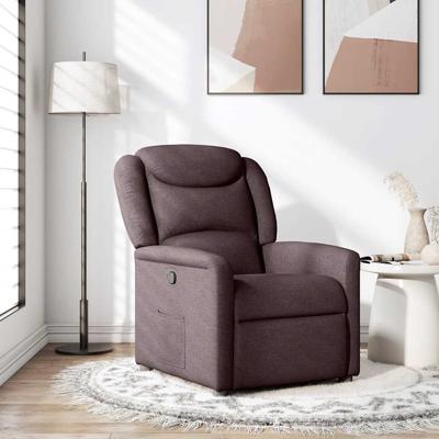 Fauteuil verstelbaar stof donkerbruin