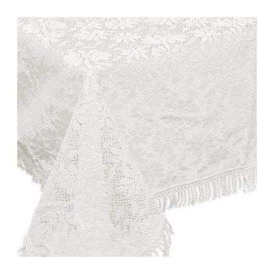 Unique Living tafelkleed/tafellaken - buiten/binnen - wit - 140 x 180 cm - Kant patroon