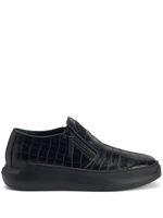 Giuseppe Zanotti baskets en cuir Conley à détail de zip - Noir - thumbnail