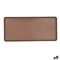 Snackdienblad Bidasoa Gio Bruin Plastic 31,5 x 14,5 cm (9 Stuks)