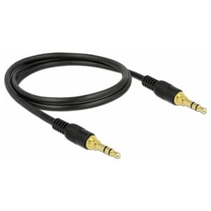 Delock 85547 Audio Verbindingskabel [1x Jackplug male 3,5 mm - 1x Jackplug male 3,5 mm] 1 m Zwart