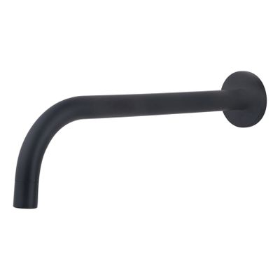 Wiesbaden Slim Line inbouw uitloop 25 cm messing zwart mat