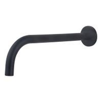 Wiesbaden Slim Line inbouw uitloop 25 cm messing zwart mat