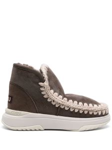 Mou bottines-baskets Eskimo en cuir - Marron