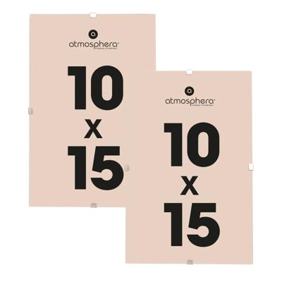 Atmosphera Fotolijstje zonder rand - 2x - voor 10 x 15 cm foto - mdf/glas - Het basic fotolijstje