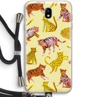 Cute Tigers and Leopards: Samsung Galaxy J7 (2017) Transparant Hoesje met koord