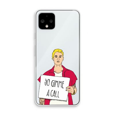 Gimme a call: Pixel 4 Transparant Hoesje