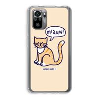 Miauw: Xiaomi Redmi Note 10S Transparant Hoesje