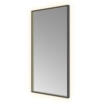 Hotbath &MORE Spiegel direct en indirect LED color changing spiegelverwarming met afstandsbediening Geborsteld zwart PVD SQU510MBP