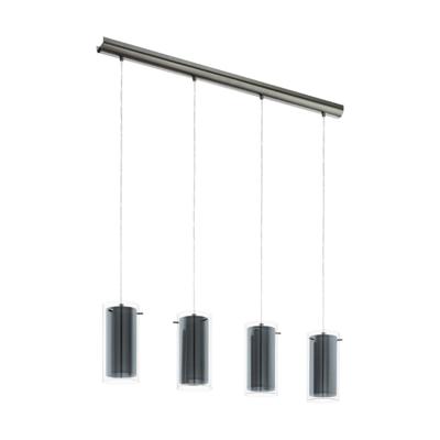 Eglo Eetkamer hanglampPinto Textil 4-lichts met smoke glas - 99287