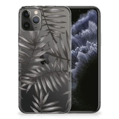 Apple iPhone 11 Pro | TPU Case | Leaves Grey Apple iPhone 11 Pro | TPU Case | Leaves Grey