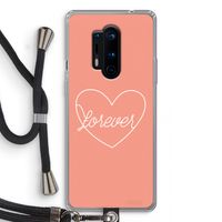 Forever heart: OnePlus 8 Pro Transparant Hoesje met koord
