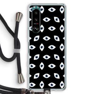Eyes pattern: Sony Xperia 5 III Transparant Hoesje met koord