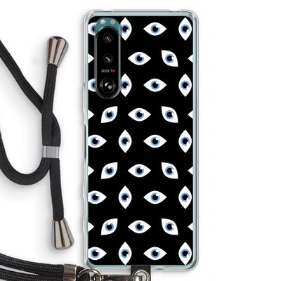 Eyes pattern: Sony Xperia 5 III Transparant Hoesje met koord