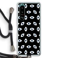 Eyes pattern: Sony Xperia 5 III Transparant Hoesje met koord