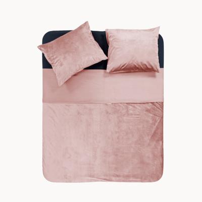 RoyalTextile - Velvet Piping Dekbedovertrek - Roze - 200 x 220 RoyalTextile - Velvet Piping Dekbedovertrek - Roze - 200 x 220