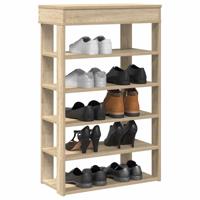 Schoenenrek 60x30x98 cm bewerkt hout sonoma eikenkleurig