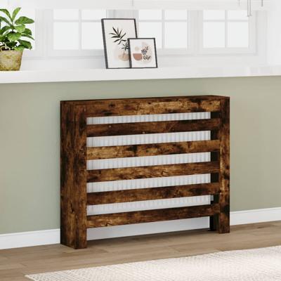 Radiatorombouw 104x20x82 cm bewerkt hout gerookt eikenkleurig