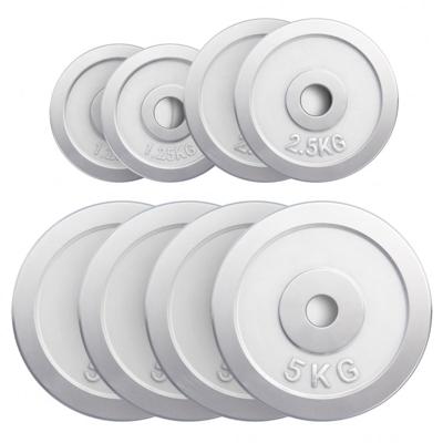 Halterschijven set 27,5 kg Chroom