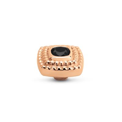 Melano Vivid Maze CZ steentje Zwart Rosé | 10 mm