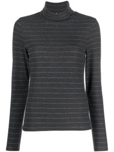 Tommy Hilfiger pull rayé à col roulé - Gris