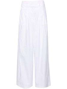 Peserico pantalon palazzo à taille haute - Blanc