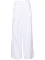 Peserico pantalon palazzo à taille haute - Blanc