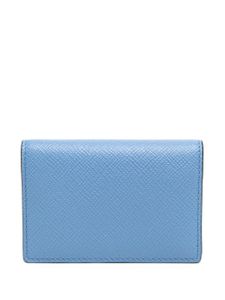 Smythson portefeuille pliant en cuir - Bleu