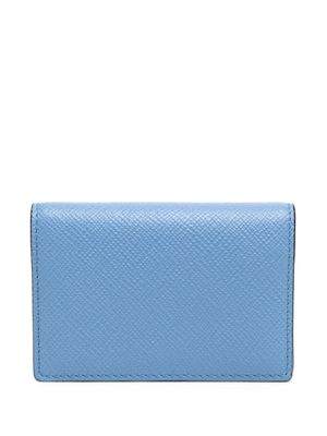 Smythson portefeuille pliant en cuir - Bleu