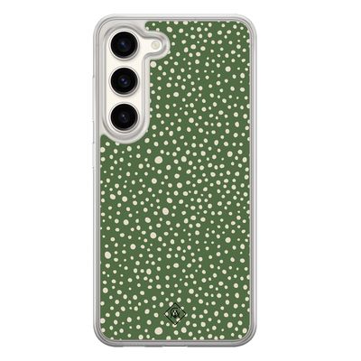 Samsung Galaxy S23 hybride hoesje - Green dots Samsung Galaxy S23 hybride hoesje - Green dots